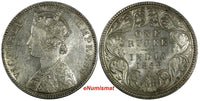 India-British Victoria Silver 1882 (B) Rupee aUNC/UNC KM# 492 (18 240)