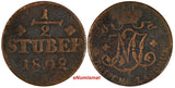 German States BERG Maximilian IV Joseph Copper 1802 R.1/2 Stüber KM# 2 (18 246)