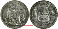 Peru Silver 1934 1 Sol  37mm  Mint Luster KM# 218.2 (18 276)