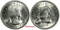 Australia Silver 1954 Florin Royal Visit of Elizabeth II aUNC KM# 55 (18 350)