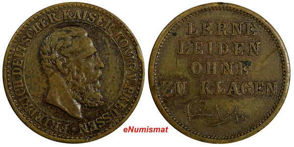 Germany Prussia Friedrich III ND (1888) Memorial Death of Kaiser Medal (18 373)