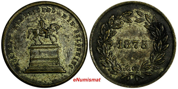DENMARK MEDAL 1875 FOLHETS KAERLIGHED MIN BELONGING FULL OF LOVE MY REWARD (375)