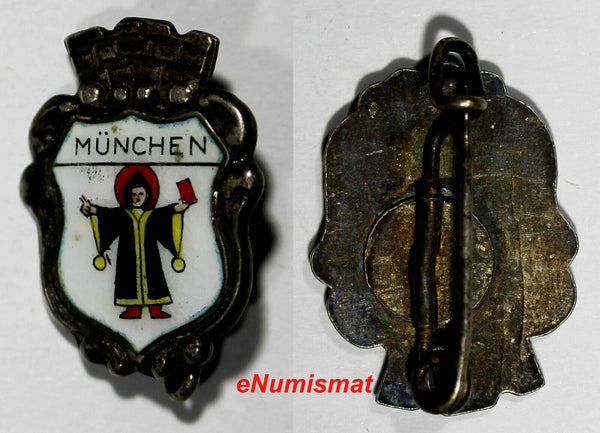 Germany Munich Vintage Pin Enamel Coat of Arms Crest. Emblem Charm of Munchen(8)