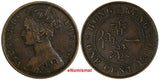 Hong Kong, Prc Victoria Bronze 1880 1 Cent XF Condition KM# 4.3 (18 412)