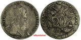 Russia Catherine II Silver 1767 MMD 20 Kopecks Mintage-235,000 Toned C# 63a.1(1)