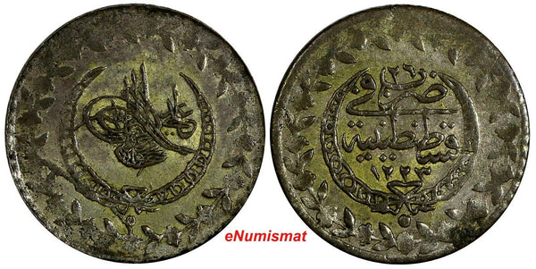 Turkey Mahmud II Silver AH1223//26 (1833) 20 Para KM# 596 (18 457)