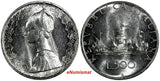 Italy Silver 1966 R 500 Lire Columbus' ships UNC KM# 98 (18 536)