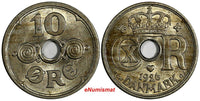 Denmark Christian X 1926 HCN; GJ 10 Ore UNC Toned KM# 822.1 (18 542)