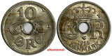 Denmark Christian X 1926 HCN; GJ 10 Ore UNC Toned KM# 822.1 (18 542)