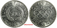 Finland Silver 1952 H 500 Markkaa Olympic Games Mintage-586,000 KM# 35 (18 543)