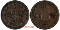 Sweden Oscar I Copper 1853 1/3 Skilling Mint-70,000 SCARCE DATE KM# 657 (18 552)