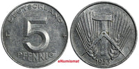 Germany - Democratic Republic Aluminum 1953 A 5 Pfennig KM# 6 (18 716)