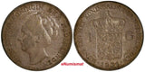 Netherlands Wilhelmina I Silver 1931 Gulden 28 mm aUNC Toned KM# 161.1 (18 785)