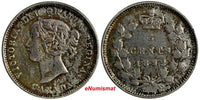 Canada Victoria Silver 1892 5 Cents Mintage-860 000 KM# 2 (18 798)