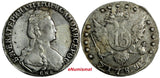 Russia Catherine II Silver 1781/0 SPB 15 Kopeks OVERDATE VF SCARCE C# 62b (804)