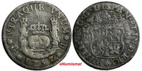 Mexico SPANISH COLONY Philip V Silver 1737 Mo MF 2 Reales KM# 84 (18 826)