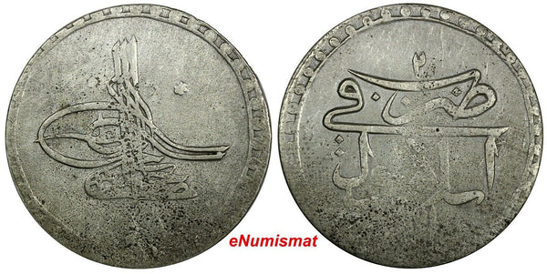 Turkey Ottoman Mustafa III Silver AH1171//2 1759 Piastre VF KM# 320 (860)