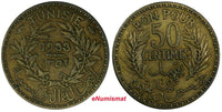 Tunisia Chambers of Commerce 1352//1933 50 Centimes aUNC Toned KM# 246 (18 914)