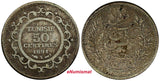 Tunisia Ali III Silver 1309 (1891) A 50 Centimes 1st Year Type KM# 223 (18 926)