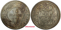 Tunisia Silver 1353/1934(a) 10 Francs Mintage-30,000 ch.XF  KM# 255 (18 959)