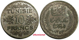 Tunisia Silver 1353 (1935) 10 Francs Paris Mint High Grade KM# 262 (18 965)