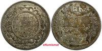 TUNISIA Muhammad V Silver AH1330 1912 50 Centimes aUNC Nice Toned KM# 237 (973)