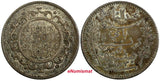 TUNISIA Muhammad V Silver AH1330 1912 50 Centimes aUNC Nice Toned KM# 237 (973)