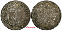 Tunisia Muhammad IV Silver AH1322 (1904) A 1 Franc Toned SCARCE KM# 231 (18 988)