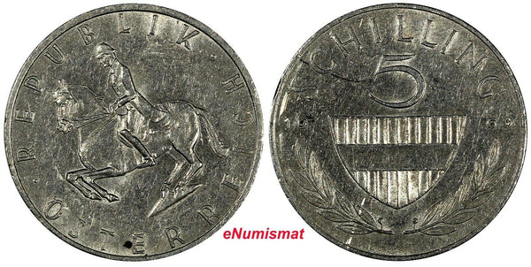 Austria Copper-nickel 1969 5 Schilling KM# 2889a (19 038)