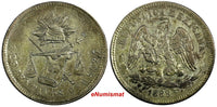 MEXICO Silver 1889 Go R 25 Centavos Guanajuato Mint KM# 406.5 (19 090)