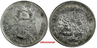 MEXICO Silver 1886 ZS S 25 Centavos Zacatecas Mint-613,000 SCARCE KM#406.9 (115)