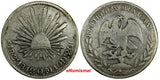 Mexico FIRST REPUBLIC Silver 1842 Zs OM 4 Reales Zacatecas Mint KM# 375.9 (159)