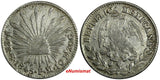 Mexico FIRST REPUBLIC Silver 1845 Go PM 2 Reales  Guanajuato KM# 374.8 (19 161)