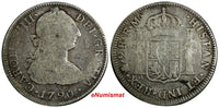 Mexico SPANISH COLONY Charles IV Silver 1790 2 Reales 1 Year Type KM# 90 (166)