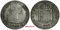 Mexico SPANISH COLONY Charles IV Silver 1789 FM 2 Reales 2 YEARS TYPE KM# 89 (7)