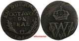 MEXICO War Of Independence DURANGO Copper 1816 D 1/8 Real 23 mm KM# 61 (19 175)