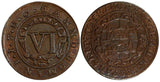 German States PADERBORN Franz Arnold 1706 6 Pfenning Nice Details KM# 173.2 (44)