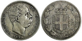 Italy Umberto I Silver 1899 R 2 Lire 27 mm Better Date SCARCE KM# 23 (19 324)