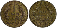 Tunisia 1360 (1941) 1 Franc Chambers of Commerce  UNC Toned  KM# 247 (19 349)