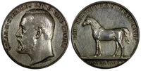 SWEDEN Silver Medal Oscar II Reward for Horse Breeding By A.LINDBERG 43mm (359)