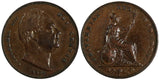 Great Britain William IV Copper 1836 Farthing XF/aUNC KM# 705 (19 370)