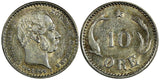Denmark Christian IX Silver 1904 10 Øre RARE DATE KM# 795.2 (19 421)