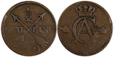 Sweden Gustaf IV Copper 1809 1/2 Skilling 30,5 mm KM# 565 (19 465)