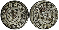 LIVONIA Riga Occupation Christina of Sweden Silver (16)51 Solidus 0,56g KM21 (9)