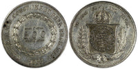 Brazil Pedro II Silver 1866 500 Reis KM# 464 (19 575)