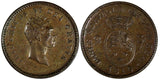 Denmark Frederik VI Copper 1810 IC 2 Skilling 2 YEARS TYPE ch.XF KM# 670 (579)