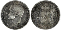Spain Alfonso XII Silver 1882 (82)  MSM 1 Peseta KM# 686 (19 606)