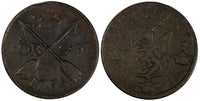 SWEDEN Adolf Frederick Copper 1764 SM 2 Ore SCARCE  KM# 461 (19 616)