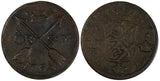 SWEDEN Adolf Frederick Copper 1764 SM 2 Ore SCARCE  KM# 461 (19 616)