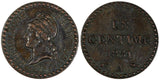France Bronze 1851 A 1 Centime Paris Mint XF Condition KM# 754 (19 629)